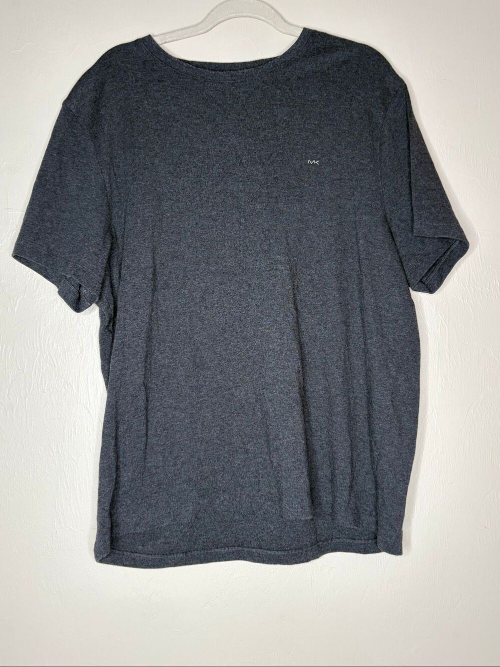 Michael Kors Men's XXL Charcoal Gray Crewneck T-Shirt Emroidered MK Logo Tee-218